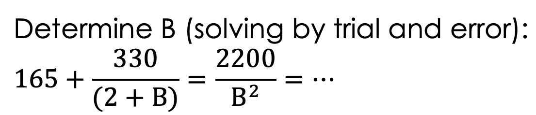 Solved Determine B (solving By Trial And Error): 330 2200 | Chegg.com