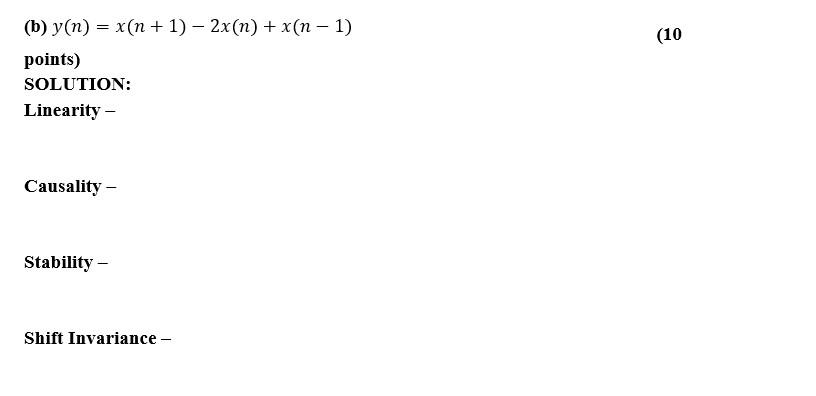 Solved Problem 1: For Each Of The Following Discrete-time | Chegg.com