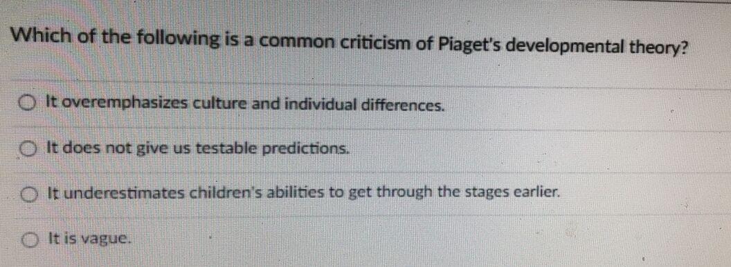 Piaget underestimated children's online abilities