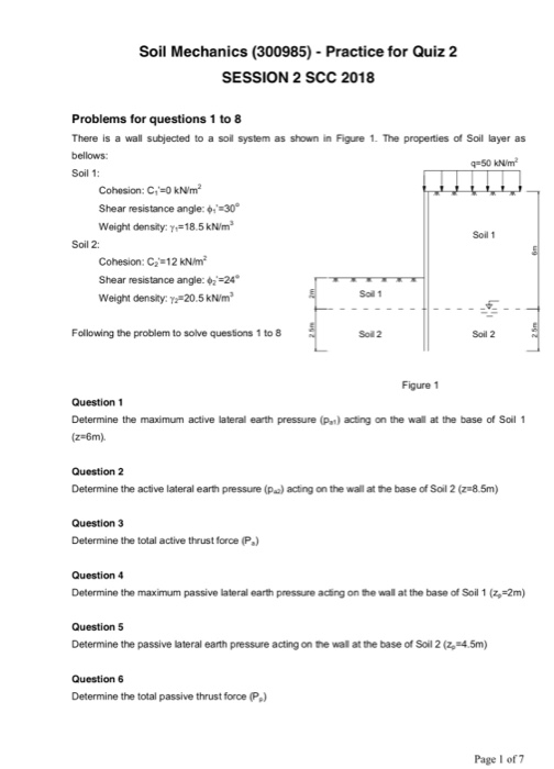 Musical Vorbei kommen Grube soil mechanics exam questions answers pdf