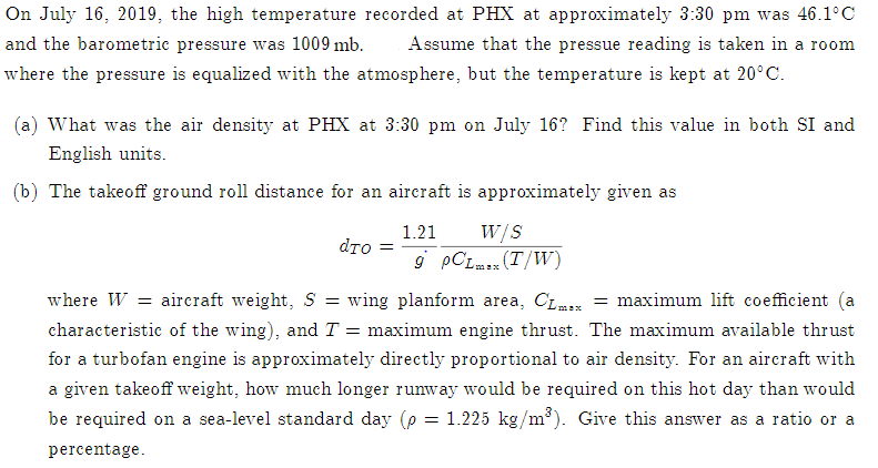 Solved On July 16, 2019, The High Temperature Recorded At | Chegg.com