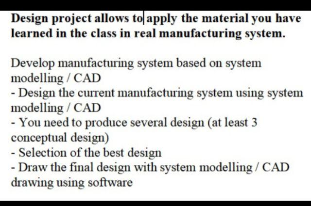 Solved Design project allows to apply the material you have | Chegg.com