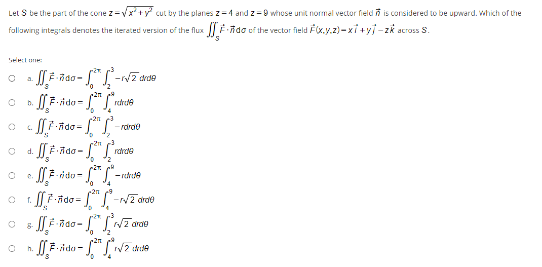 Solved Let S Be The Part Of The Cone Z V X2 Y2 Cut By Chegg Com