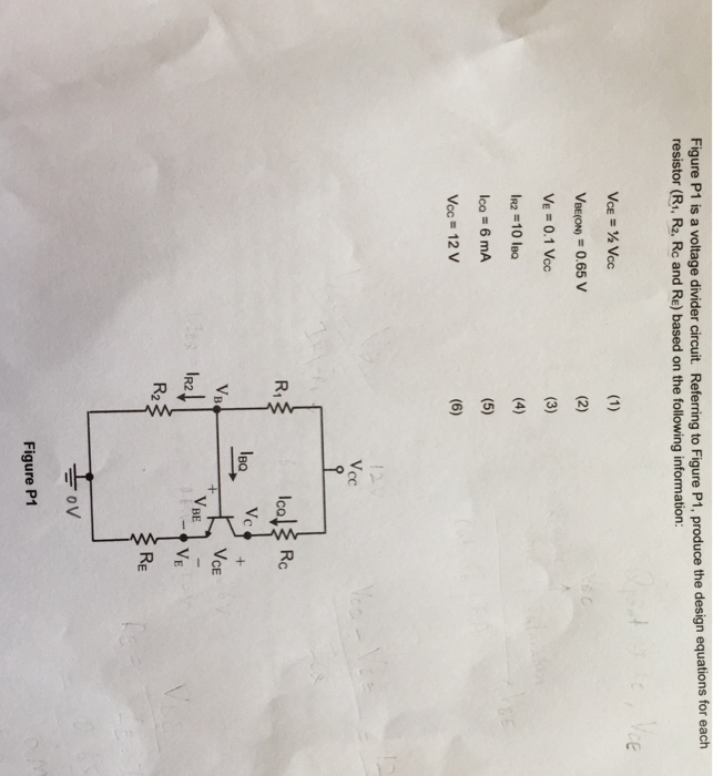 Solved Figure P1 is a voltage divider circuit. Referring to | Chegg.com