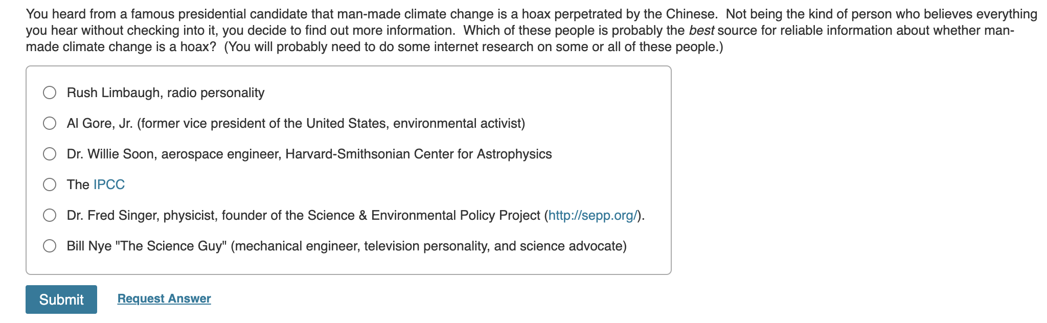 Famous people that believe 2025 climate change is a hoax