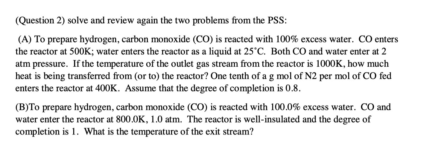 Solved (Question 2) solve and review again the two problems | Chegg.com