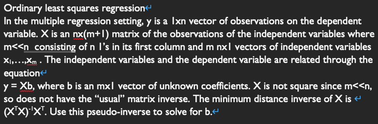 Solved Ordinary least squares regression In the multiple | Chegg.com