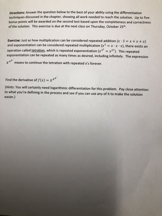 Solved Directions: Answer The Question Below To The Best Of | Chegg.com