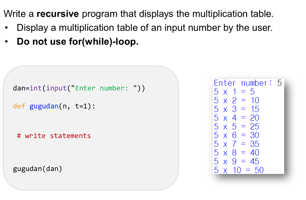 Solved Write a recursive program that displays the | Chegg.com