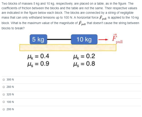 Two blocks A and B of masses 5 kg and 3 kg respectively reston a