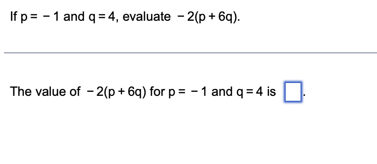 evaluate dfrac p4 pq when p 8 and q 6