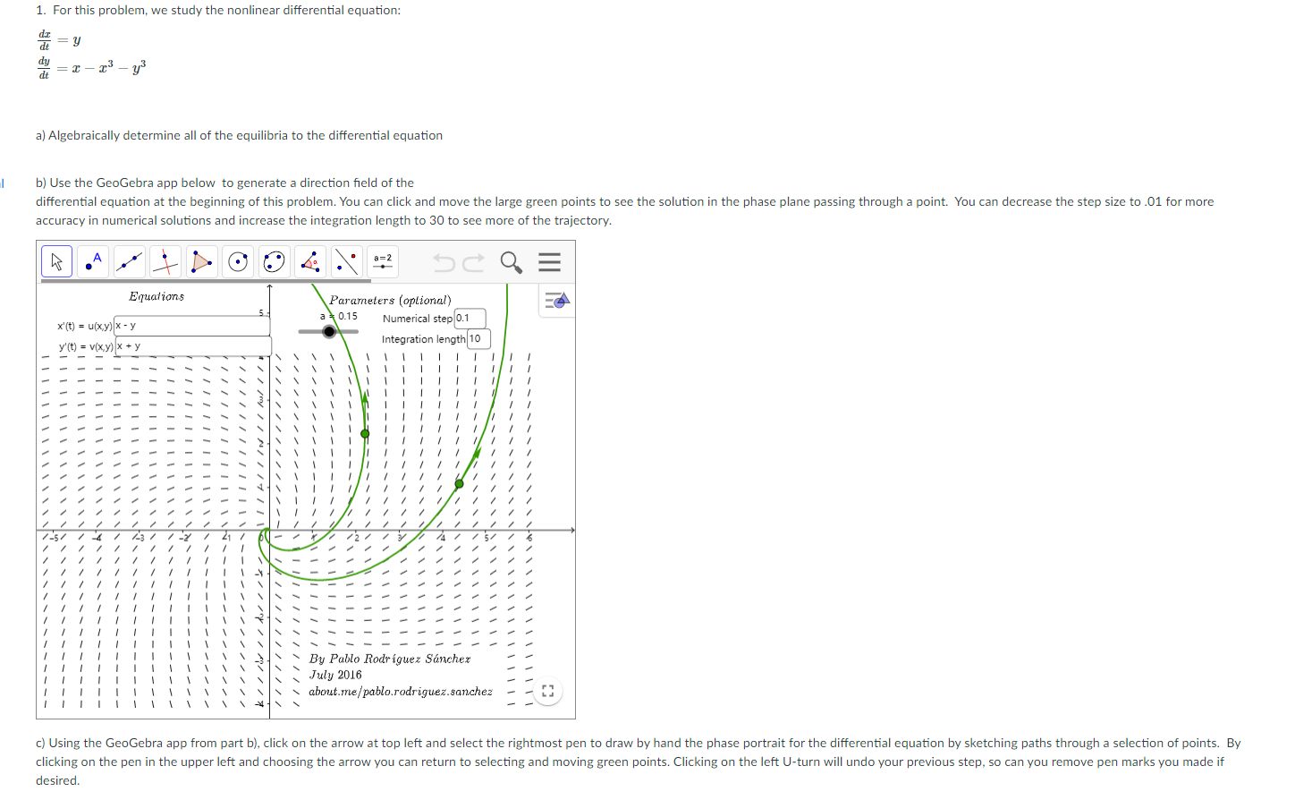 Solved 1. For this problem, we study the nonlinear | Chegg.com