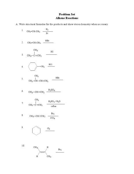 Solved ORGANIC CHEMISTRY I - PRACTICE EXERCISE Alkene | Chegg.com