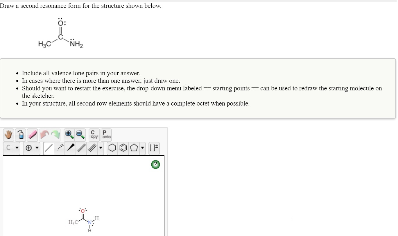 Solved Draw a second resonance form for the structure shown | Chegg.com