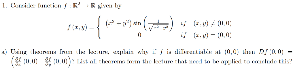 Solved Recall, a function f : U-R