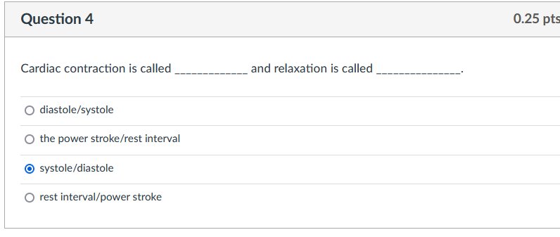Solved Cardiac contraction is called and relaxation is | Chegg.com
