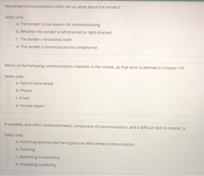 All of the following are characteristics of nonverbal communication