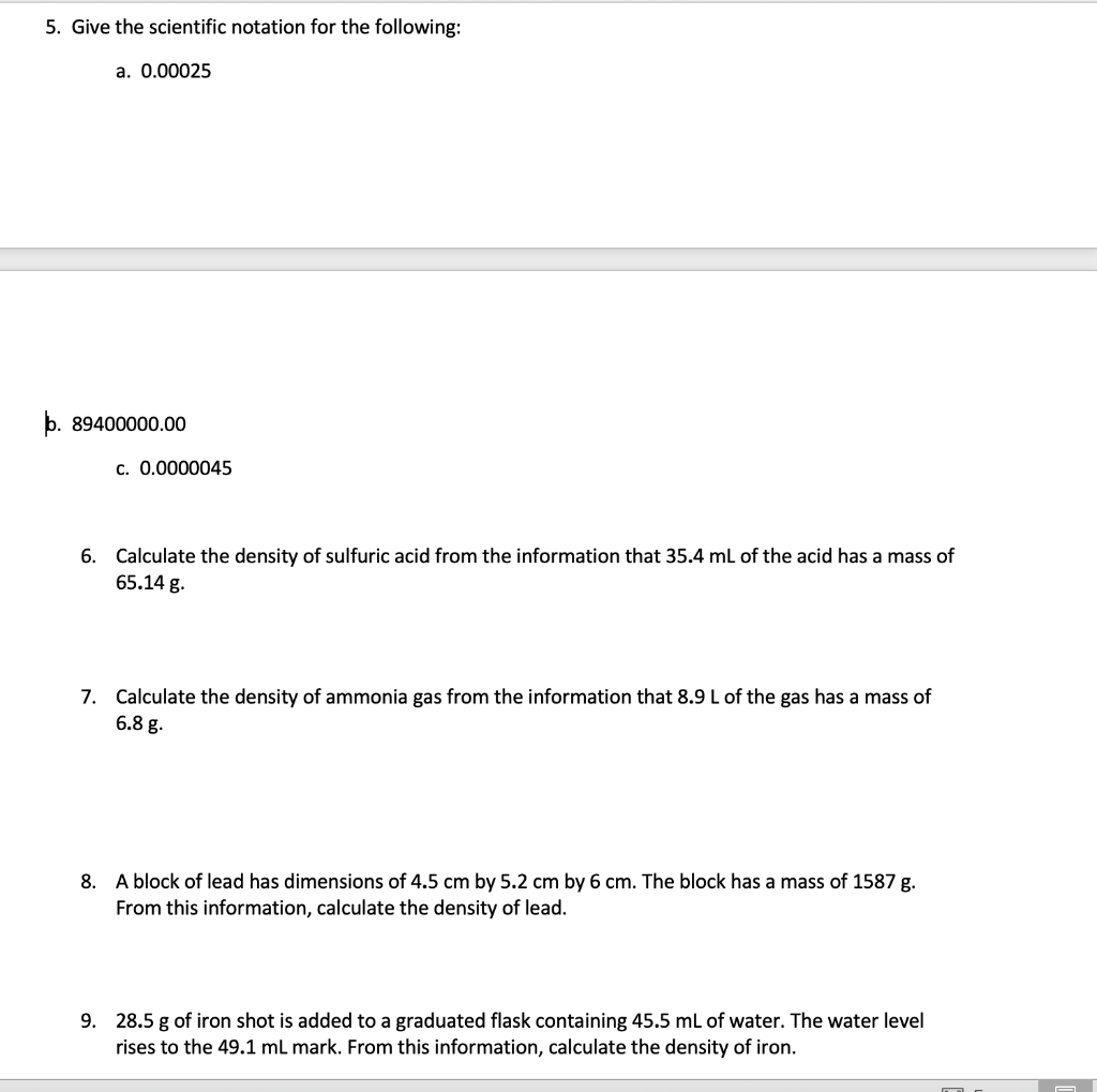 Solved 1. Classify each of the following as an element or a | Chegg.com