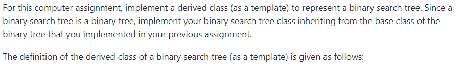 Solved C++/ Binary Search Tree (COMPILE and DISPLAY code | Chegg.com