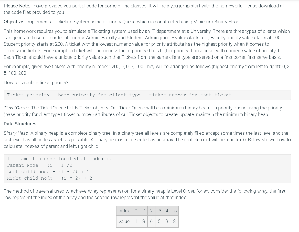 Please Note: I have provided you partial code for | Chegg.com