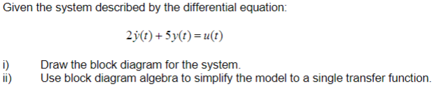 Solved please explain all the terms in the block diagram and | Chegg.com