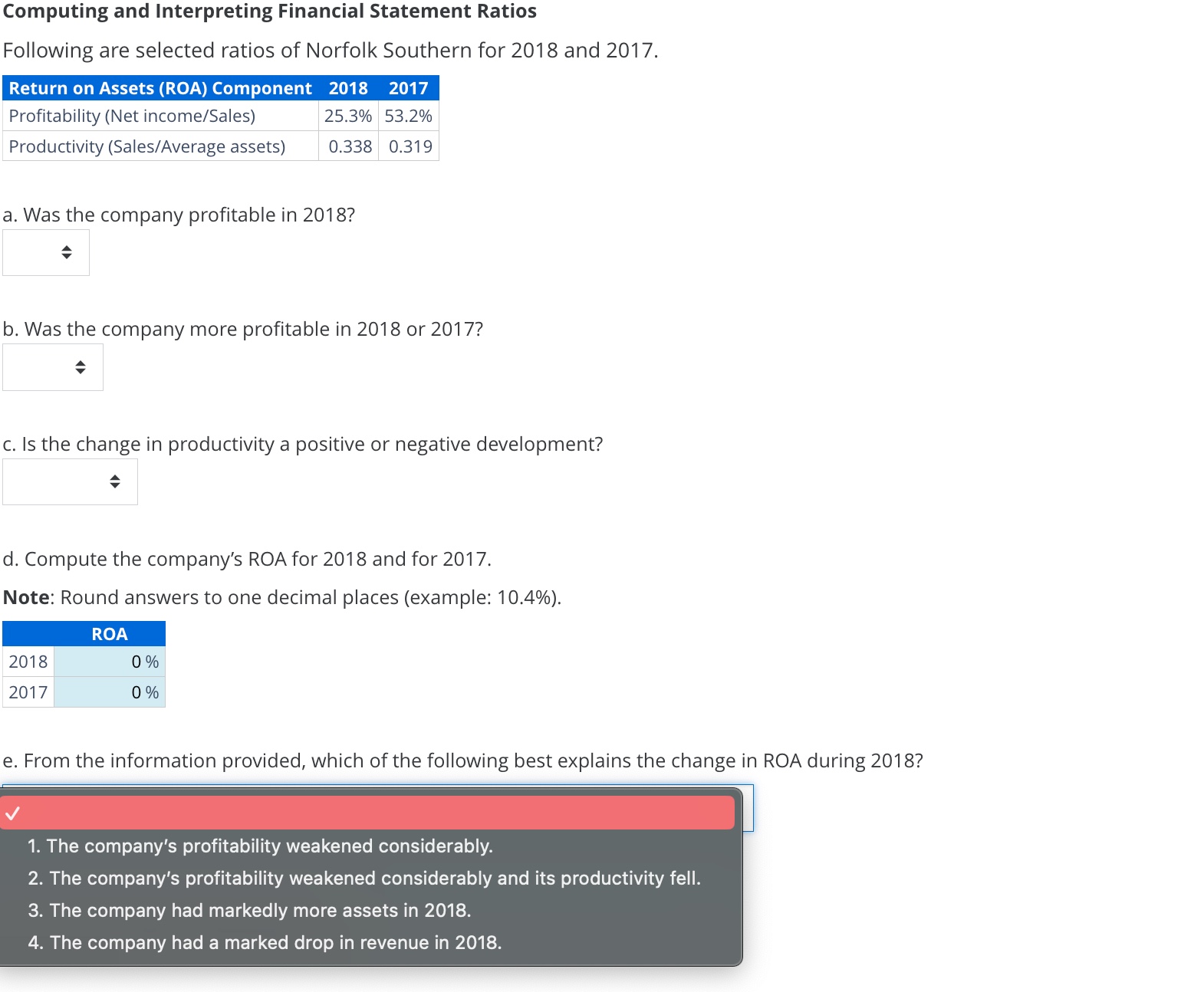 Solved Computing and Interpreting Financial Statement Ratios | Chegg.com