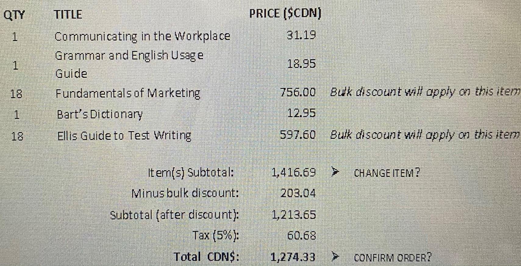 Solved 1. shipping and handling costs are 1.50 per