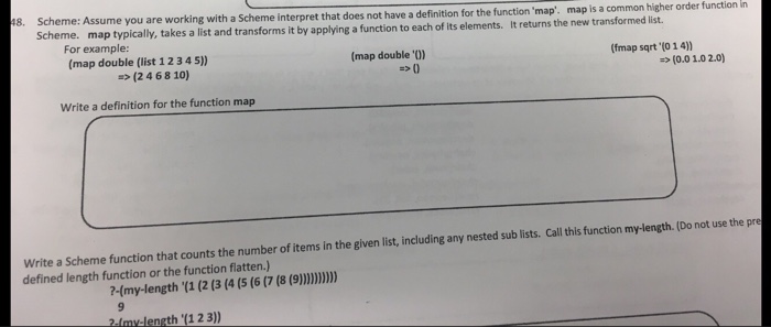 Solved higher order function in 18. Assume you are working | Chegg.com