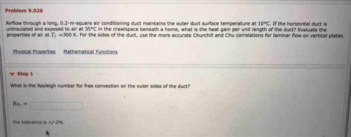 Solved Problem 9.026 Airflow through a long, 0.2-m-square | Chegg.com