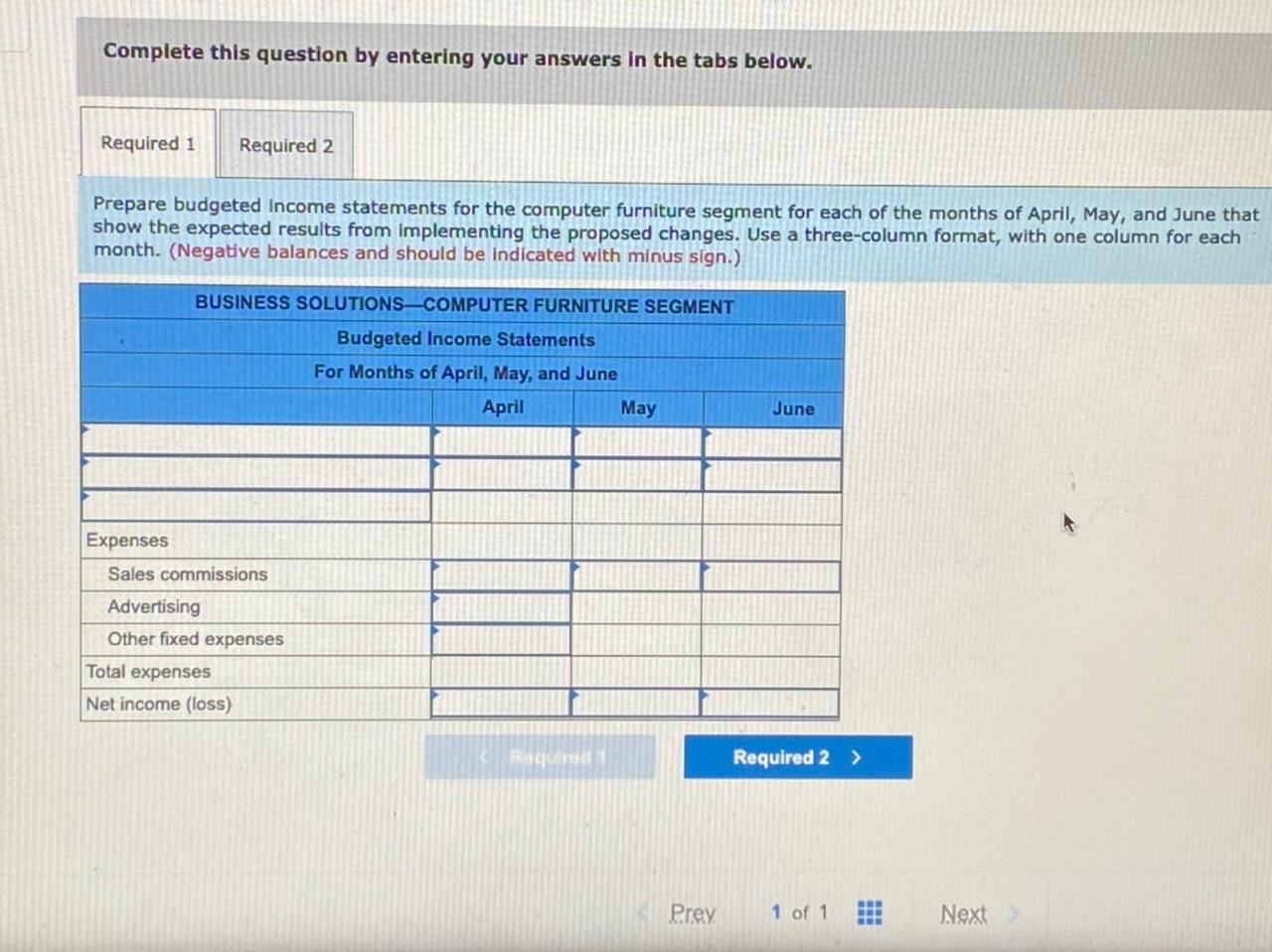 Solved Required: 1. Prepare Budgeted Income Statements For | Chegg.com