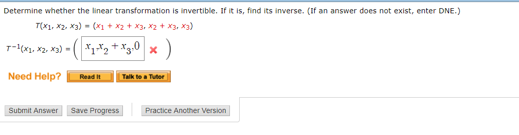 Solved Determine whether the linear transformation is | Chegg.com