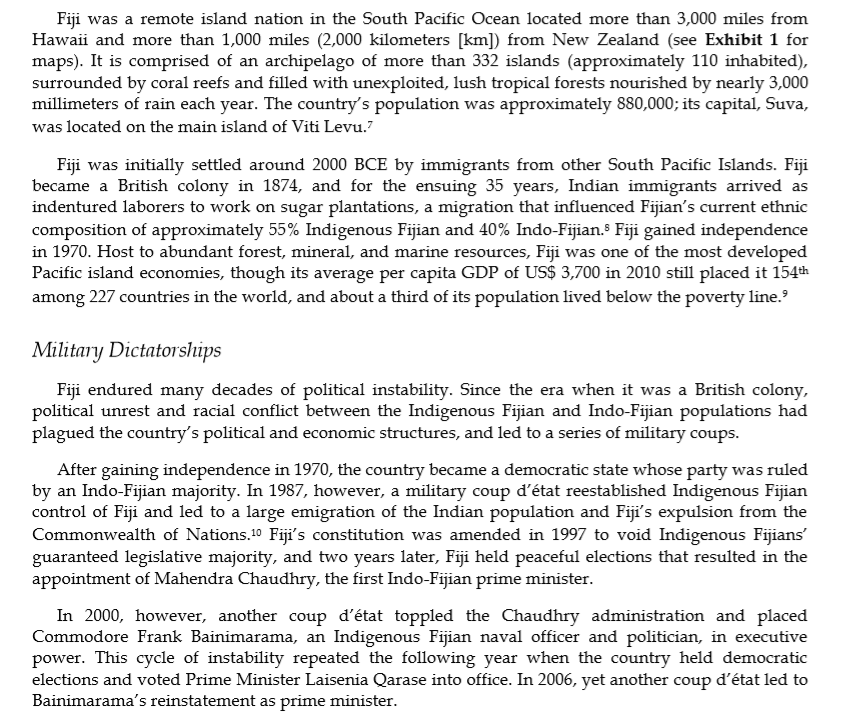 Solved What are FIJI Water's Sources of power? What are the