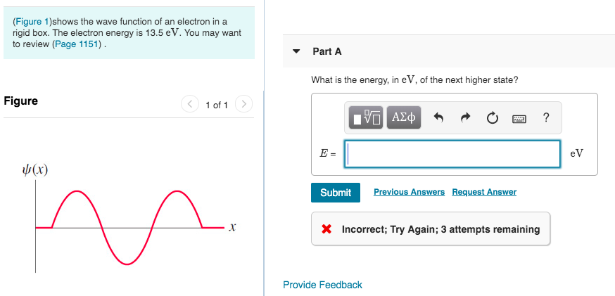 Solved (Figure 1)shows the wave function of an electron in a | Chegg.com