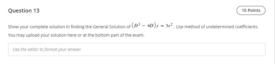 Solved Question 13 15 Points = Show Your Complete Solution | Chegg.com