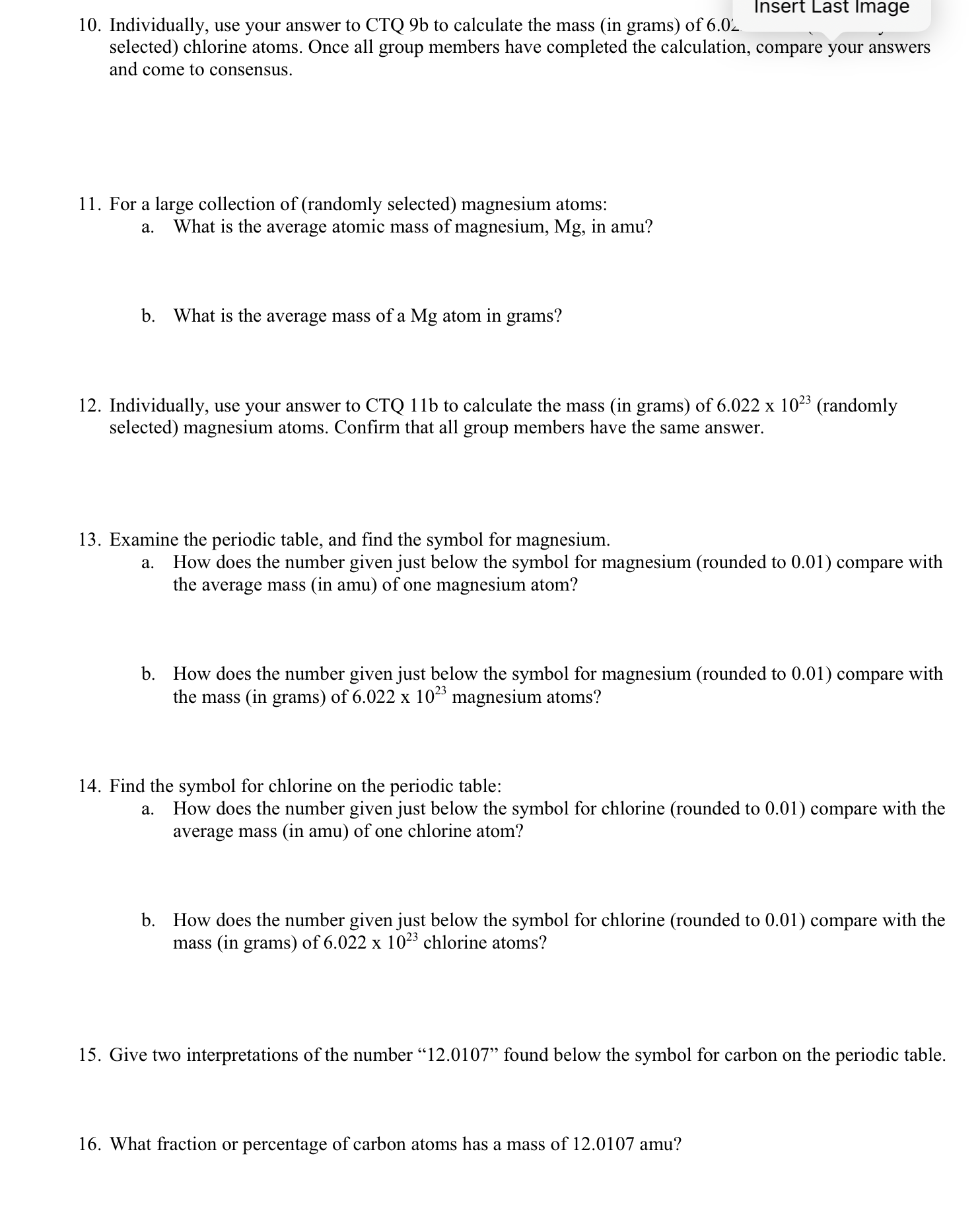 10. Individually, use your answer to CTQ \\( 9 | Chegg.com