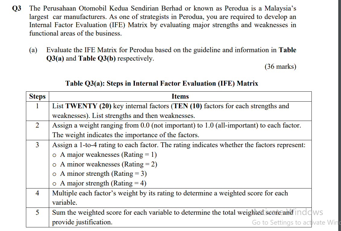 Solved Q3 The Perusahaan Otomobil Kedua Sendirian Berhad Or | Chegg.com