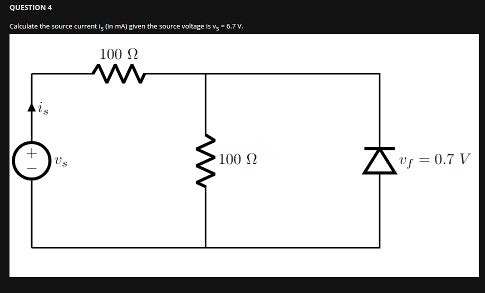 Solved Calculate the source current i5( in mA ) given the | Chegg.com