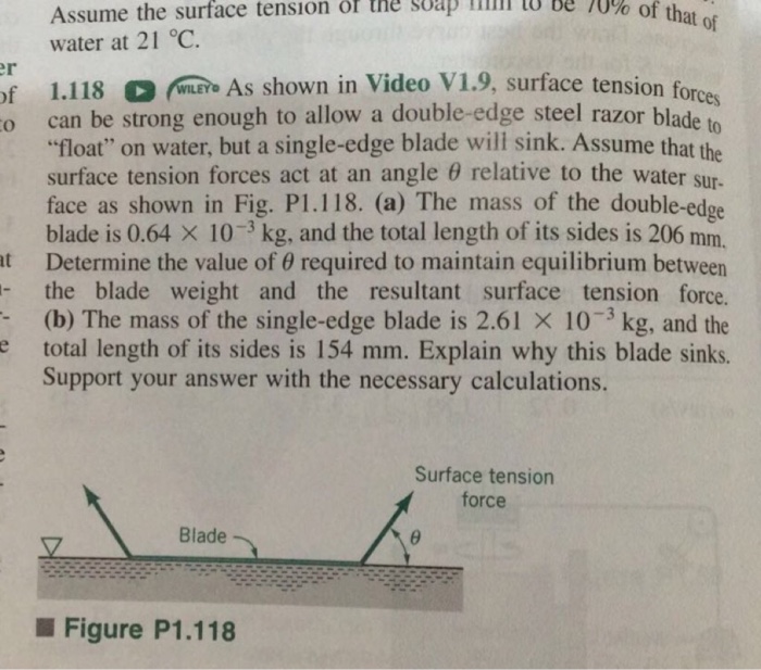 Solved Surface tension forces can be strong enough to allow