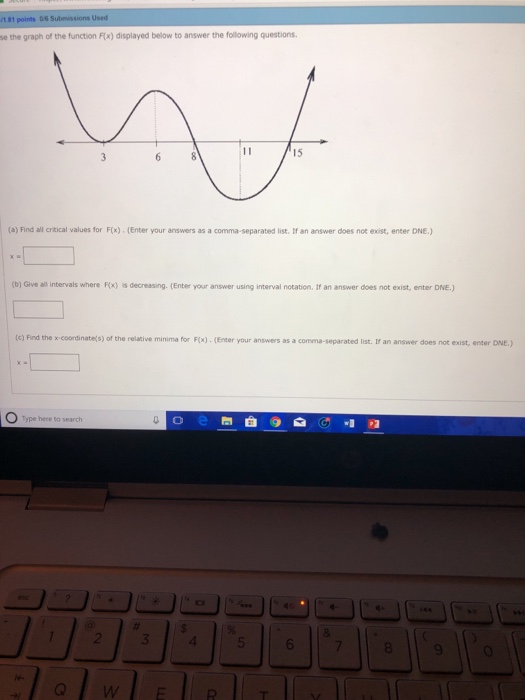Solved use the graph of function F(x) displayed below to | Chegg.com