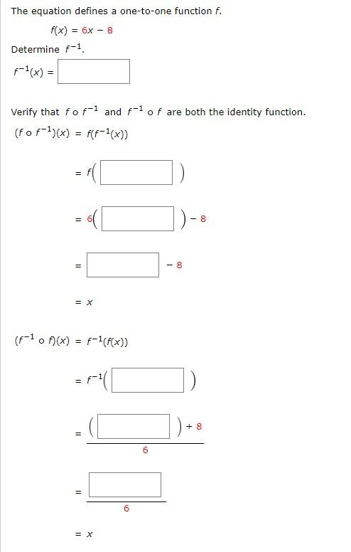 Solved The equation defines a one-to-one function f. f(x) = | Chegg.com