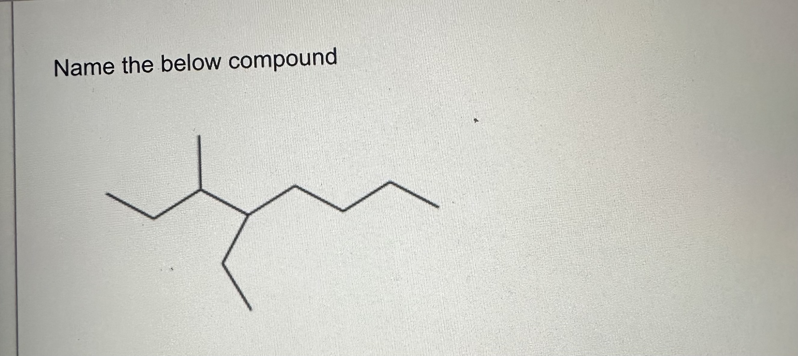 Solved Name the below compound | Chegg.com