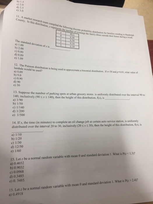 Solved 1 which of the following is a legitimate probability chegg