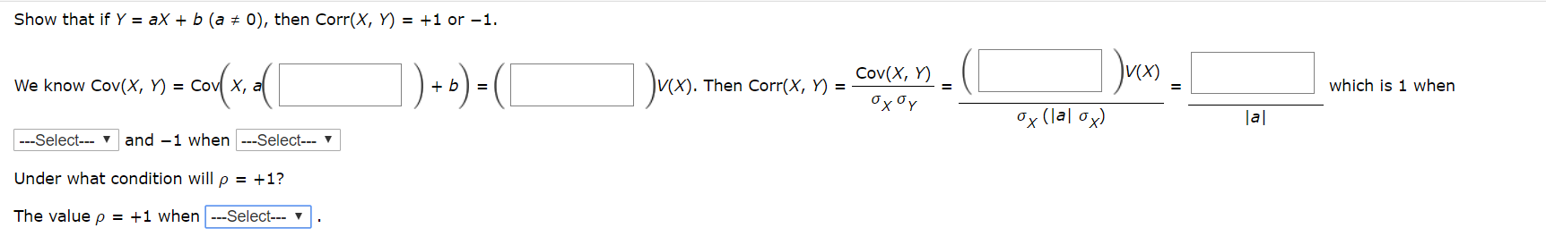 Solved Options of select: a = 0 a is not = 0 a > 0 a
