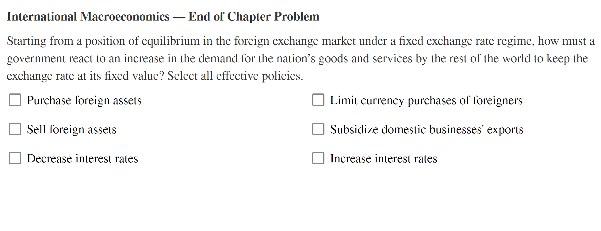 Solved International Macroeconomics — End of Chapter Problem | Chegg.com