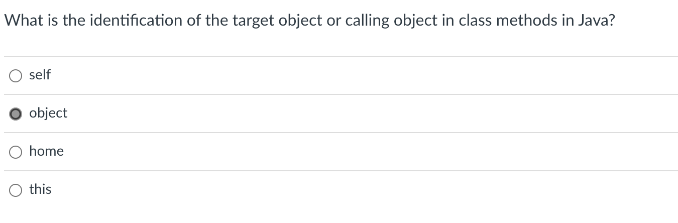 Solved What is the identification of the target object or | Chegg.com