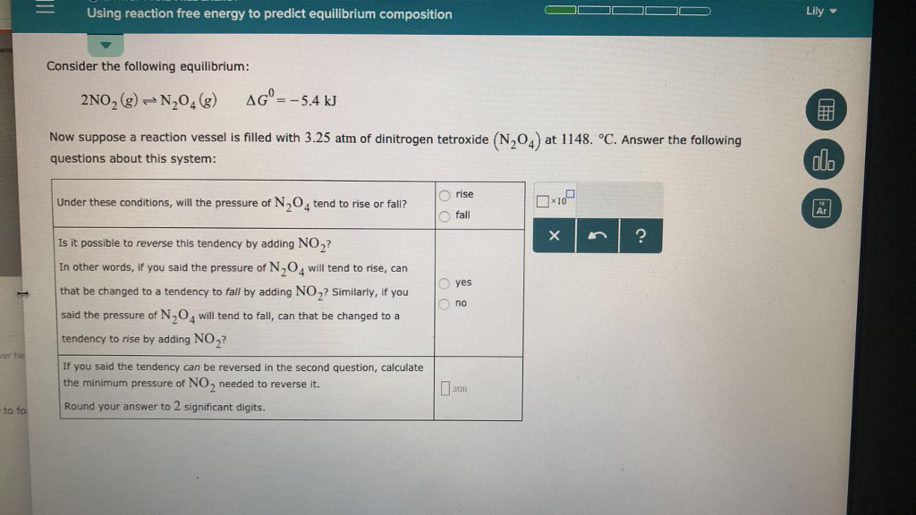 Solved Using reaction free energy to predict equilibrium | Chegg.com