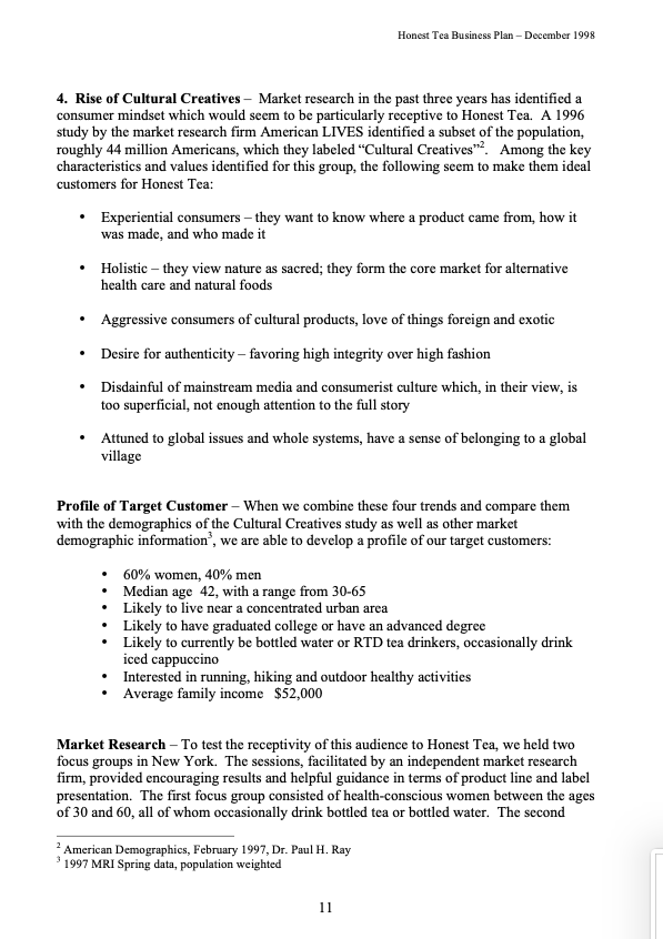 Solved Mission Statement Honest Tea seeks to provide bottled | Chegg.com