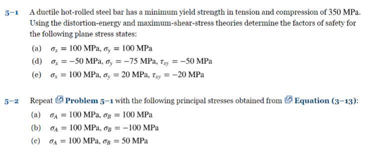 Solved -1 A ductile hot-rolled steel bar has a minimum yield | Chegg.com