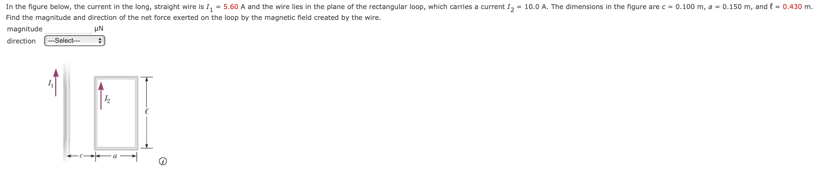 find the magnitude of the net magnetic force on the loop
