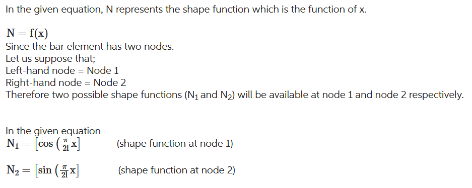 Shaping functions have already been found as seen | Chegg.com